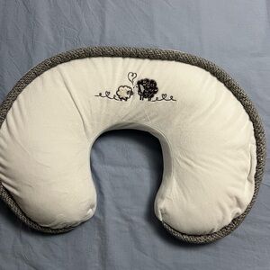 Boppy White and Gray Nursing Pillow